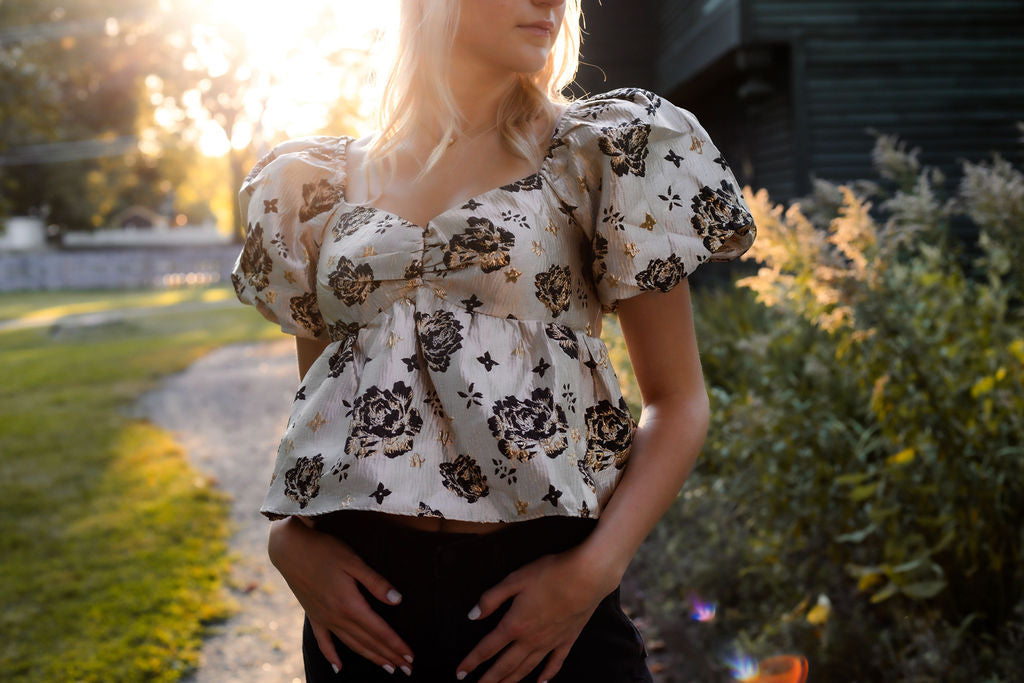 Dinner Party Puff Sleeve Top