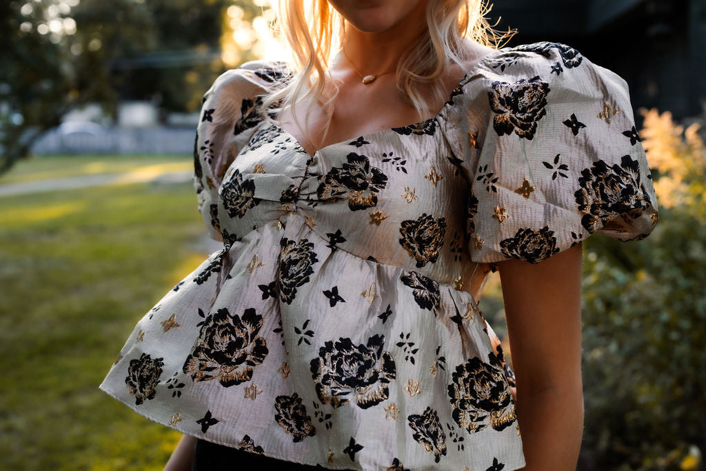 Dinner Party Puff Sleeve Top