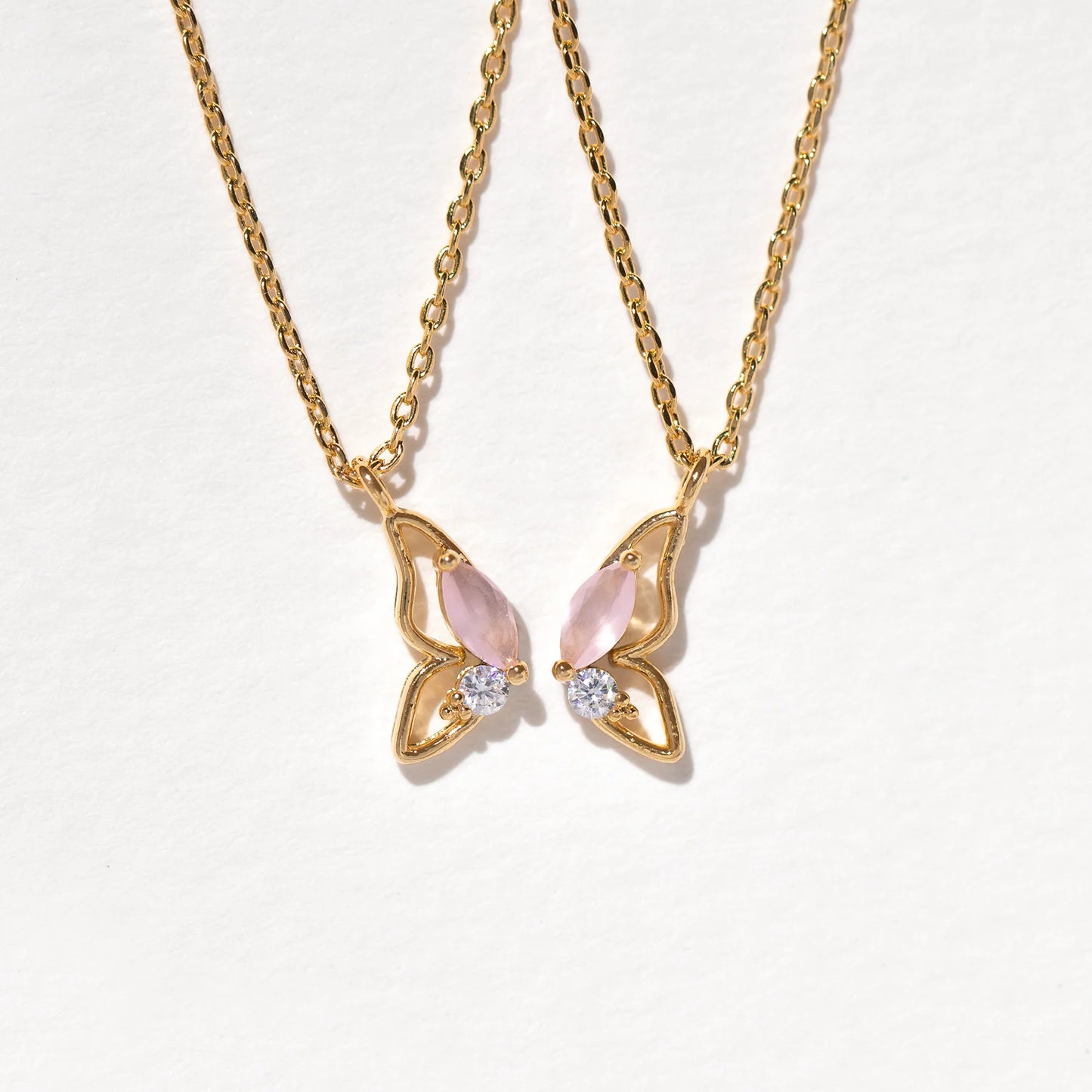 Bestie Butterfly Necklace Set
