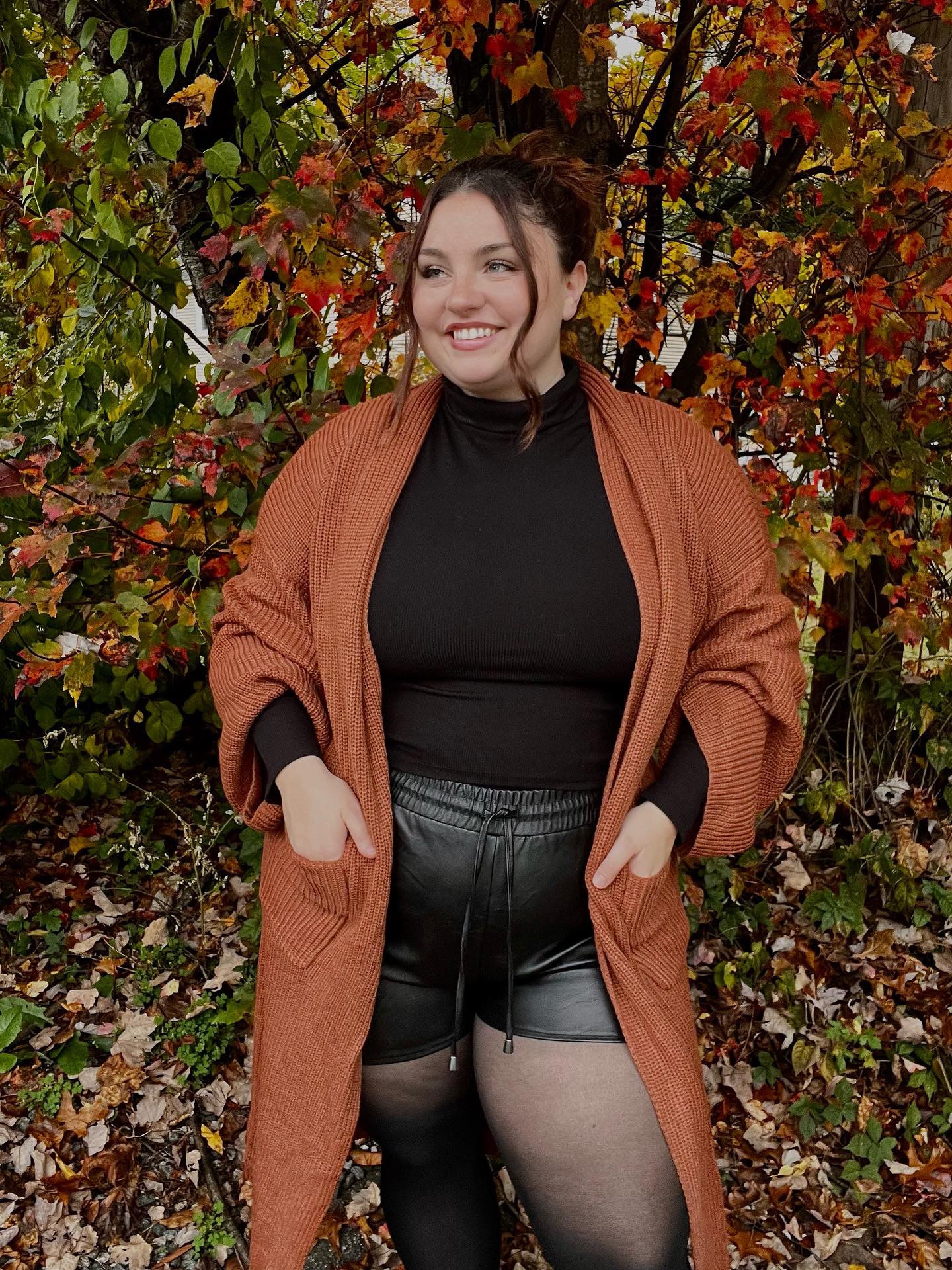 Cinnamon Spice Wrap Cardigan