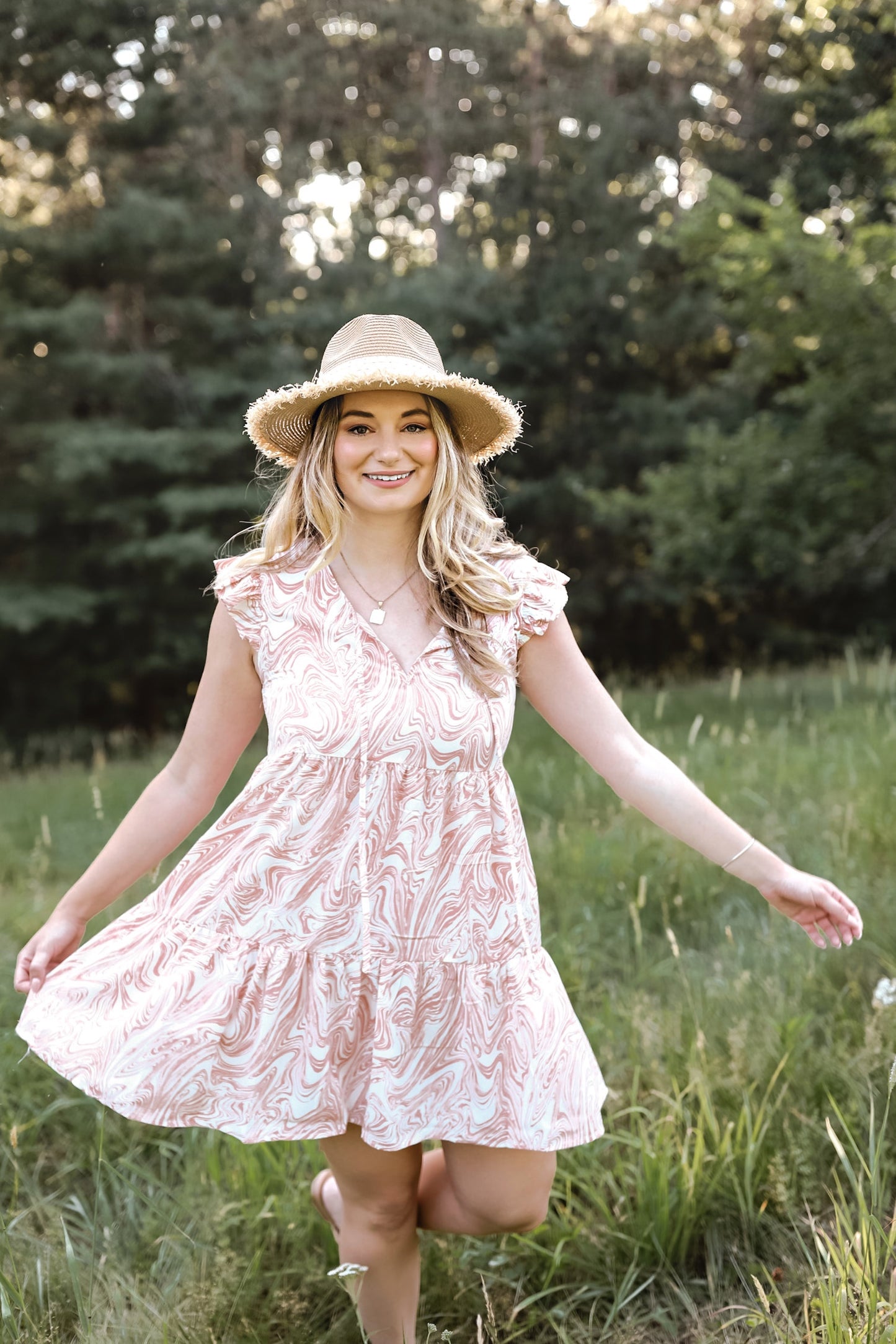 Pink Swirl Dress