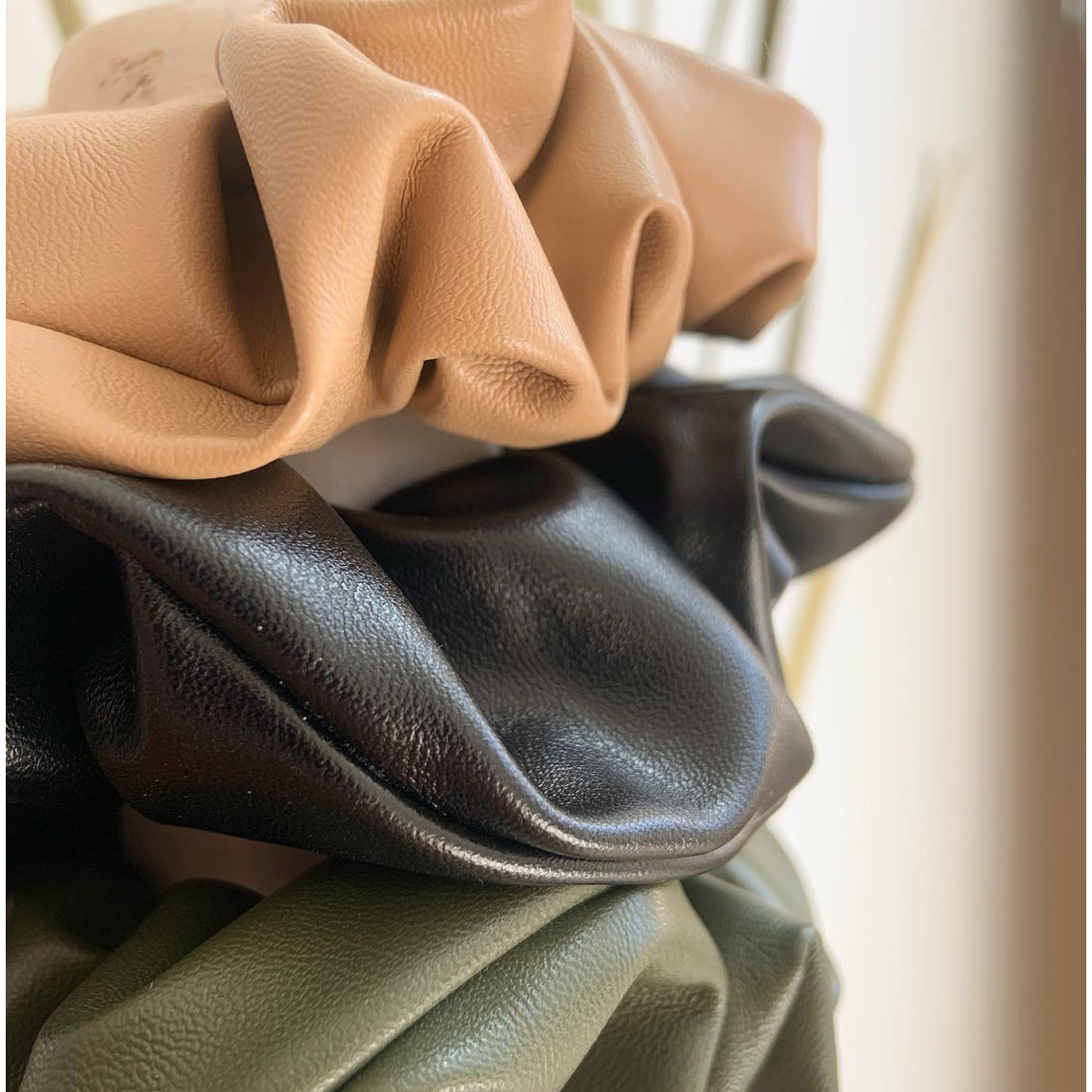 Vegan Leather Scrunchie