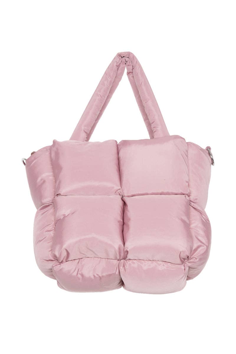 Mauve Mini Puffer Tote - Thumbnail 5