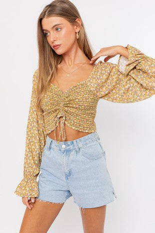 Live For Fall Cinched Top